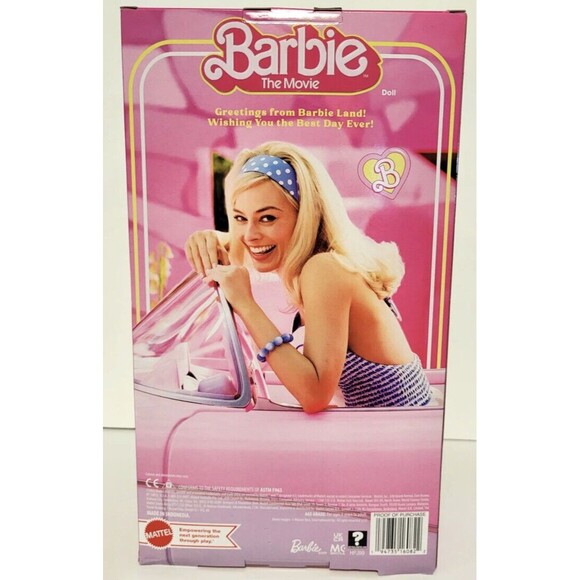 Barbie The Movie Margot Robbie Gold Disco Jumpsuit Doll NEW - Picture 5 of 5
